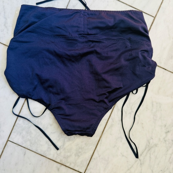 Malia Mills High Waisted Calander Bottom in Eggplant Purple - Picture 2 of 3
